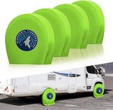 Minnesota Timberwolves NBA Tire Covers Set of 4 or 2 for RV Wheel Trailer Camper Motorhome
