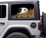 Anaheim Ducks NHL Rear Side Quarter Window Vinyl Decal Stickers Fits Jeep Wrangler