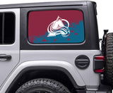 Colorado Avalanche NHL Rear Side Quarter Window Vinyl Decal Stickers Fits Jeep Wrangler