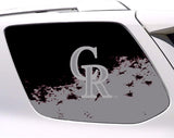 Colorado Rockies MLB Rear Side Quarter Window Vinyl Decal Stickers Fits Toyota 4Runner