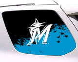 Miami Marlins MLB Rear Side Quarter Window Vinyl Decal Stickers Fits Toyota 4Runner
