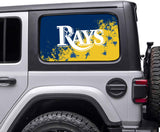 Tampa Bay Rays MLB Rear Side Quarter Window Vinyl Decal Stickers Fits Jeep Wrangler