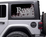 Tampa Bay Rays MLB Rear Side Quarter Window Vinyl Decal Stickers Fits Jeep Wrangler