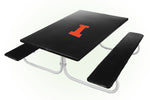 Illinois Fighting Illini NCAAB Picnic Table Bench Chair Set Outdoor Cover