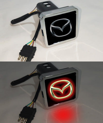 Mazda Car Logo Hitch Cover LED Brake Light for Trailer