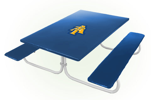 North Carolina A&T Aggies NCAAB Picnic Table Bench Chair Set Outdoor Cover