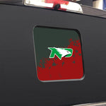 North Dakota Fighting Hawks NCAA Rear Back Middle Window Vinyl Decal Stickers Fits Dodge Ram GMC Chevy Tacoma Ford