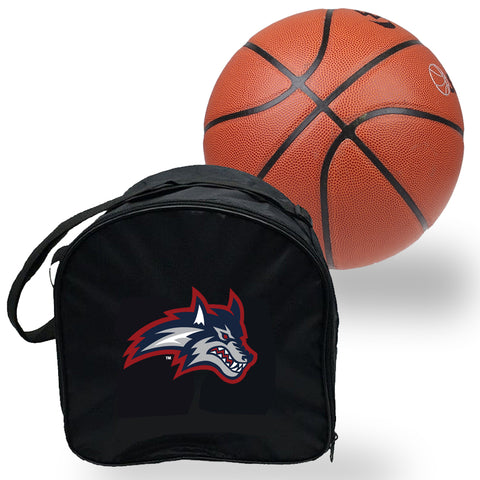 Stony Brook Seawolves NCAAB Basket Ball Basketball Carry Bag Backpack