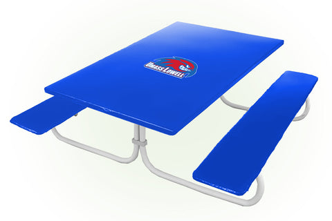 UMass Lowell River Hawks NCAAB Picnic Table Bench Chair Set Outdoor Cover