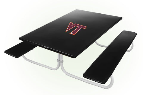 Virginia Tech Hokies NCAAB Picnic Table Bench Chair Set Outdoor Cover