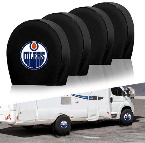 Edmonton Oilers NHL Tire Covers Set of 4 or 2 for RV Wheel Trailer Camper Motorhome