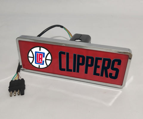 Los Angeles Clippers NBA Rectangular Hitch Cover LED Brake Light for Trailer