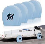 Miami Marlins MLB Tire Covers Set of 4 or 2 for RV Wheel Trailer Camper Motorhome