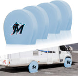 Miami Marlins MLB Tire Covers Set of 4 or 2 for RV Wheel Trailer Camper Motorhome