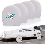 Miami Dolphins NFL Tire Covers Set of 4 or 2 for RV Wheel Trailer Camper Motorhome