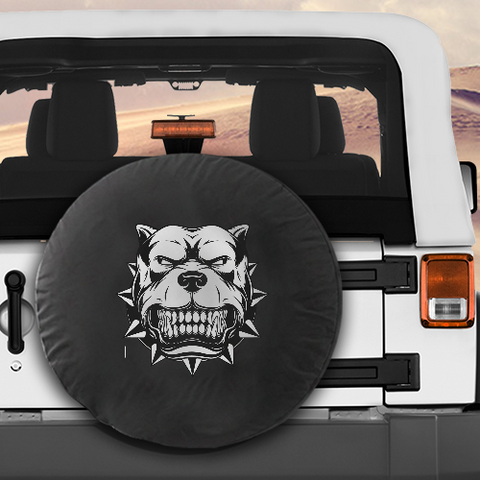 Spare Tire Cover Angry Dog For Jeep Wrangler SUV