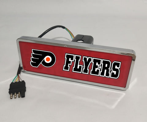 Philadelphia Flyers NHL Rectangular Hitch Cover LED Brake Light for Trailer