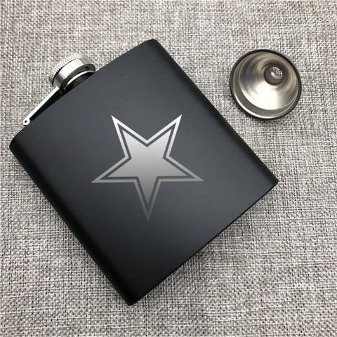 Dallas Cowboys NFL Wine Liquor Matte Pot Hip Flask