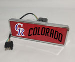 Colorado Rockies MLB Rectangular Hitch Cover LED Brake Light for Trailer