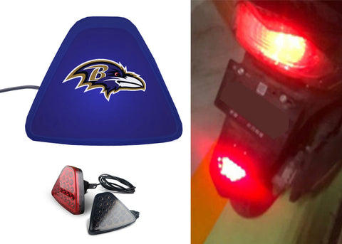 Baltimore Ravens NFL Car Motorcycle tail light LED brake flash Pilot rear