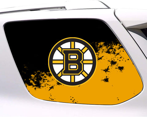 Boston Bruins NHL Rear Side Quarter Window Vinyl Decal Stickers Fits Toyota 4Runner