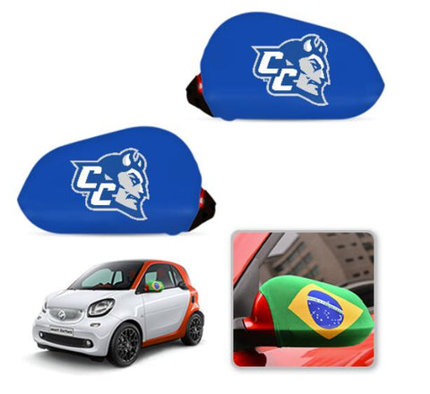 Central Connecticut State Blue Devils NCAAB Car rear view mirror cover-View Elastic