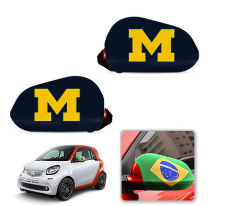 Michigan Wolverines NCAAB Car rear view mirror cover-View Elastic