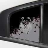 Milwaukee Bucks NBA Rear Side Quarter Window Vinyl Decal Stickers Fits Dodge Charger