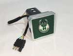 Milwaukee Bucks NBA Hitch Cover LED Brake Light for Trailer