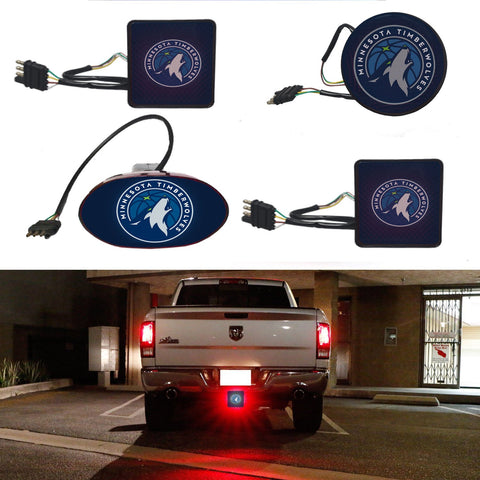 Minnesota Timberwolves NBA Hitch Cover LED Brake Light for Trailer