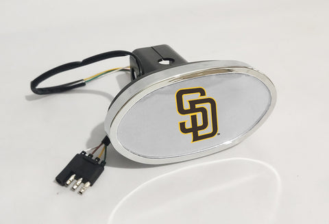 San Diego Padres MLB Hitch Cover LED Brake Light for Trailer