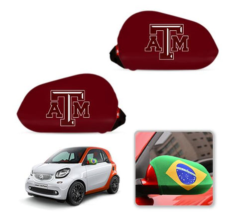 Texas A&M Aggies NCAAB Car rear view mirror cover-View Elastic