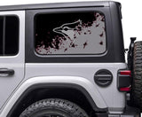 Toronto Blue Jays MLB Rear Side Quarter Window Vinyl Decal Stickers Fits Jeep Wrangler